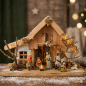 Preview: Bezaubernde Weihnachtskrippe Schwaig inkl. 10-tlg. Figurensatz K 132, Maße: ca. 36 x 18 x 24 cm